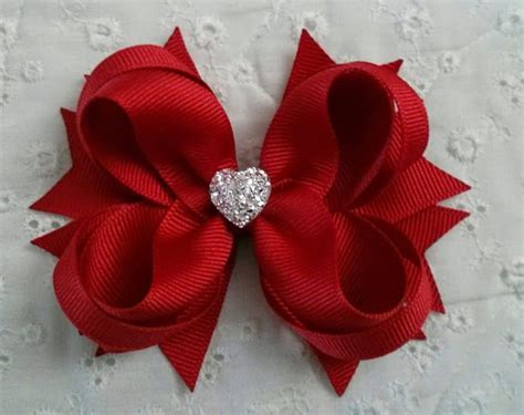 Red Boutique Hair Bow Girls Hair Bow Toddler Hair Bow | Etsy