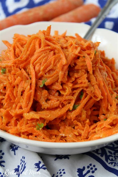 Grated Carrot Salad with Lemon Dijon Dressing - Rebooted Mom