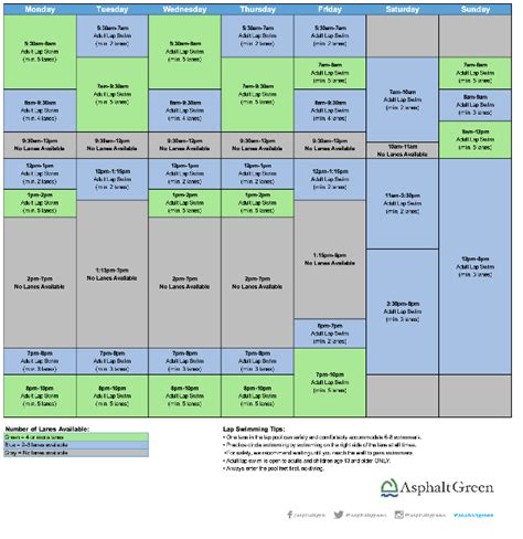 Asphalt Green Battery Park City Member Pool Schedules | Asphalt Green