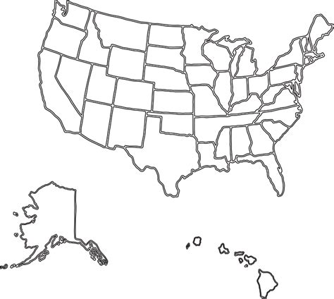 Usa Map Blank Color