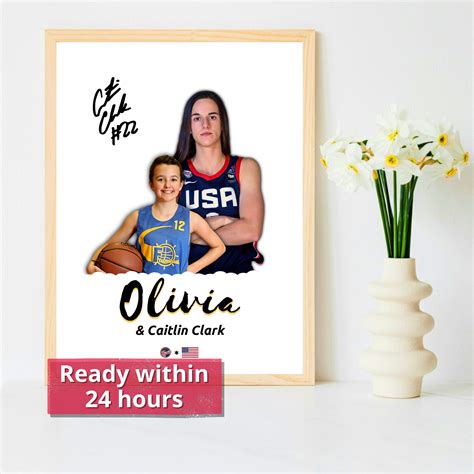 Personalized Caitlin Clark Poster Personalized Basketball Gift Custom ...