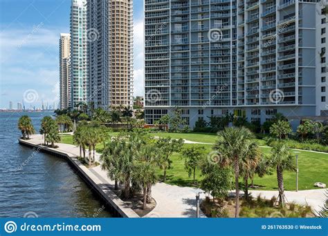 High-rise Buildings with a Port in the Background in Miami, Florida, USA Stock Photo - Image of ...