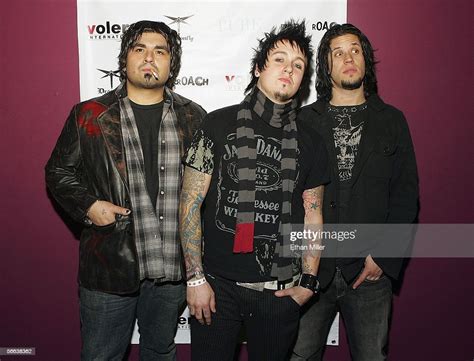 Members of the rock band Papa Roach drummer Dave Buckner, singer... News Photo - Getty Images