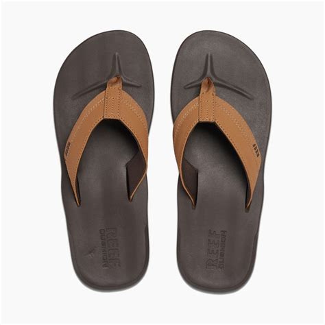 Brown Comfortable Flip Flops With Molded Sole - Contoured Cushion Brown ...