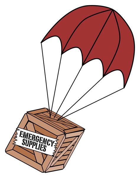 Clipart - Emergency Supplies Boxchute
