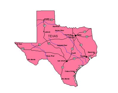 Houston Texas Map Clip Art