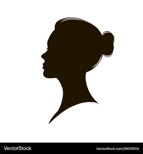 Beautiful female profile Royalty Free Vector Image