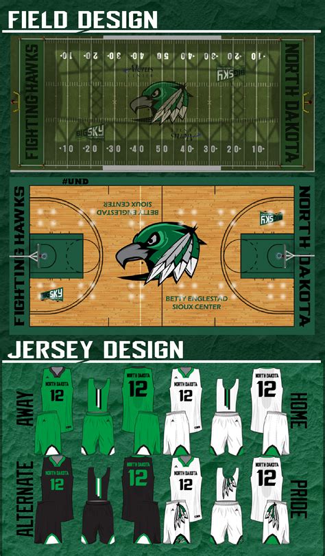 University of North Dakota Fighting Hawks Concept :: Behance