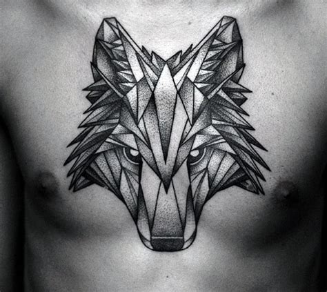 90 Geometric Wolf Tattoo Designs For Men - Manly Ink Ideas