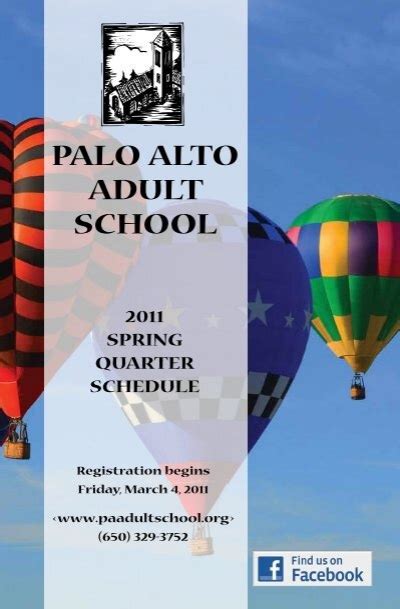 Download Schedule PDF - Palo Alto Adult School