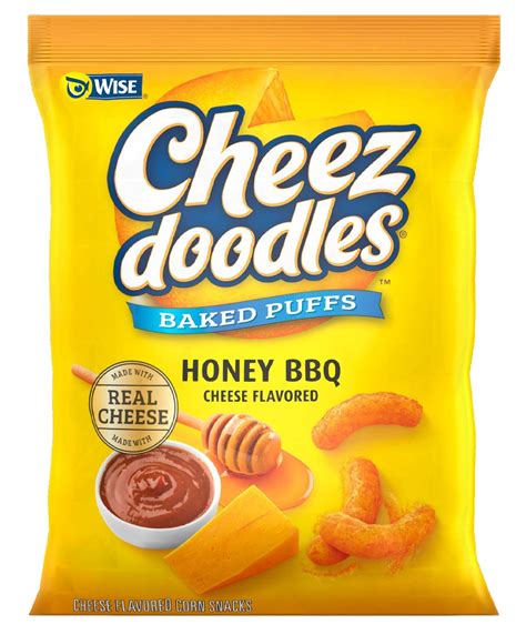 Buy WISE Snacks Cheez Doodles Baked Puffs - Honey BBQ Flavor Crunchy Cheddar Cheese Puff ...