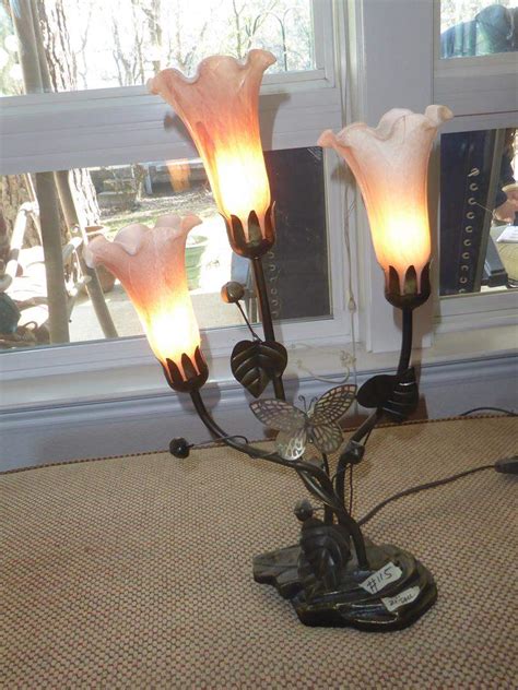 Lot # 115 - Dale Tiffany Butterfly Lily Lamp - NorCal Online Estate Auctions & Estate ...