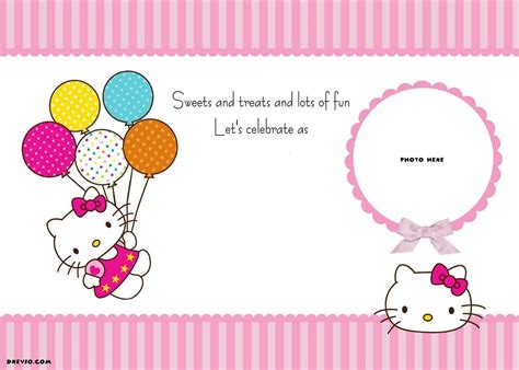 Free Printable Hello Kitty Birthday Party Invitations pertaining to Hello Kitty Birthday Banner ...