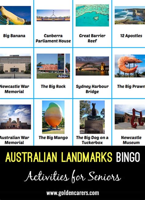 Australian Landmarks Bingo