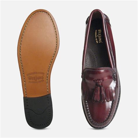 Burgundy Ladies Bass Tassel Loafers