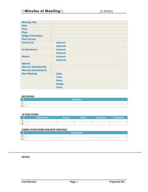 20 Handy Meeting Minutes & Meeting Notes Templates