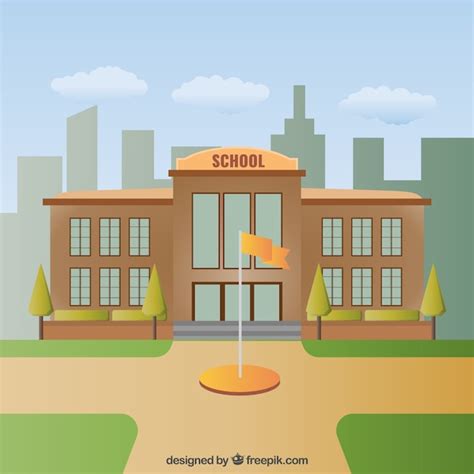 School building illustration Vector | Free Download