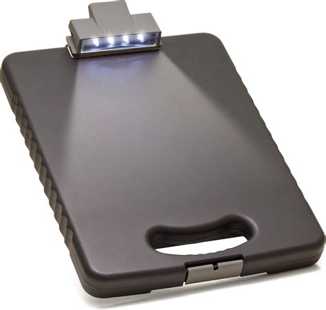 Officemate Deluxe Tablet Clipboard Case with LED Light, 83316, Charcoal: Amazon.co.uk: Office ...