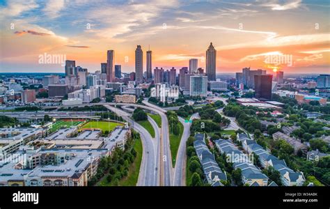 Atlanta, Georgia, USA Downtown Skyline Aerial Panorama Stock Photo - Alamy