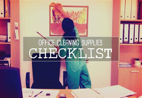 Office Cleaning Supplies Checklist