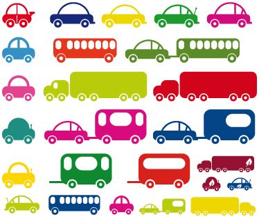 Vehicle Set Kids Stickers - TenStickers