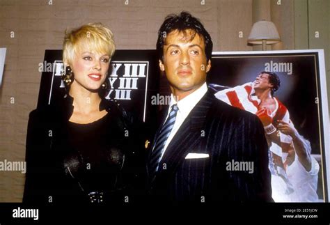 Brigitte nielsen and sylvester stallone hi-res stock photography and ...