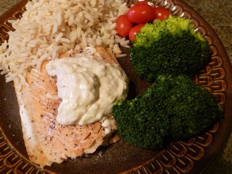 We can begin to feed...: Creamy Ginger-Sesame Sauce for Salmon