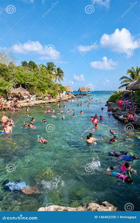 Snorkeling at XCaret Park in Mexico Editorial Stock Photo - Image of ...