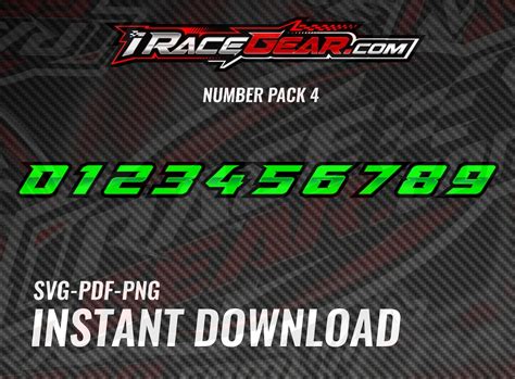 Race Car Racing Team Numbers Automobile Motorcycle Kart Dirt Track Sim Racing Drift 0 9 SVG PNG ...