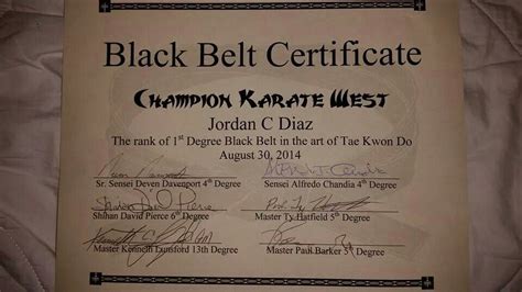 Black belt certificate | Black belt, Belt, Karate