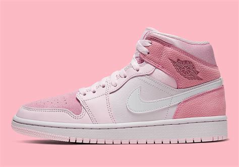 Air Jordan 1 Mid "Digital Pink" With Basketball Leather - Restock ...