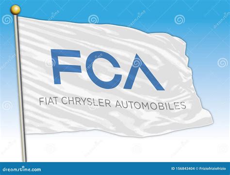 FCA Fiat Chrysler Cars International Group, Flags with Logo ...