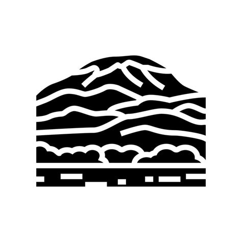 mount kilimanjaro glyph icon vector illustration 10187194 Vector Art at ...