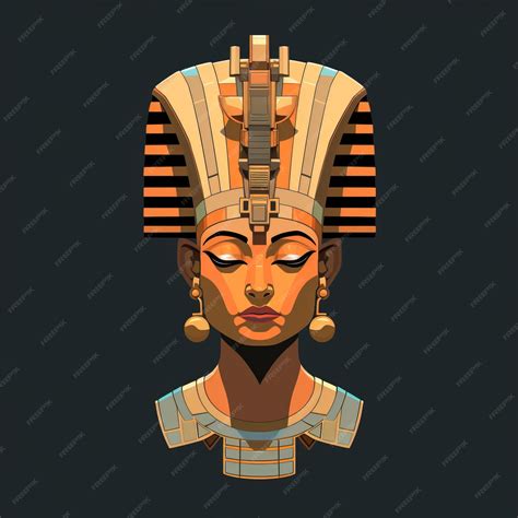 Premium AI Image | Egyptian Goddess Heads Abstract Vector Illustration With A Female Twist