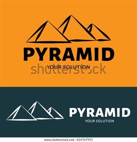 Vector Logo Three Pyramids Egyptian Pyramids Stock Vector (Royalty Free ...