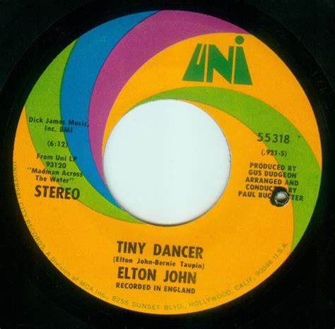 Elton John – Tiny Dancer (1972, Vinyl) - Discogs