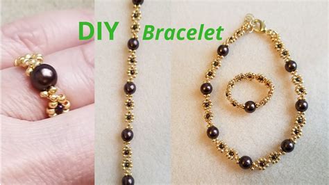 DIY Simple to make Beaded Bracelet for Beginners / Pulsera / Seed Beads / Pearl / Tutorial #170 ...