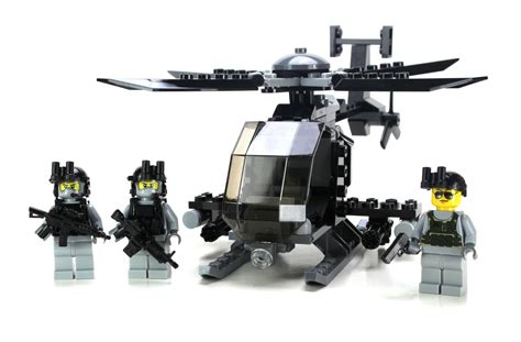 AH-6 Little Bird with 3 Rangers Army helicopter made w/ real LEGO® bricks | eBay