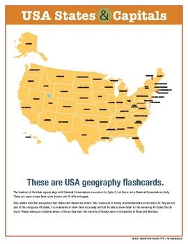 USA States and Capitals - Flashcards by HomeschoolCCer | TPT