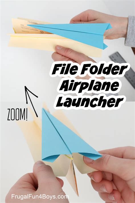 File Folder Paper Airplane Launcher - Frugal Fun For Boys and Girls