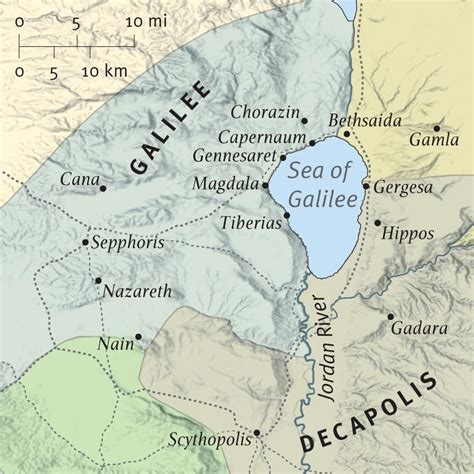 map of the sea of galilee at the time of Jesus | Mark 6v1-6 “Jesus ...