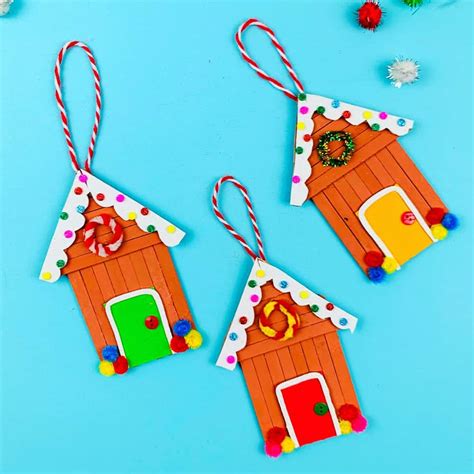 DIY Gingerbread House Popsicle Stick Craft – Idiom Studio