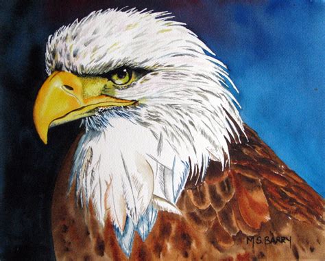 Bald Eagle Watercolor print from an Original piece of