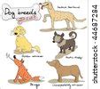 Dogs Breeds Vector Cartoons - 36180085 : Shutterstock