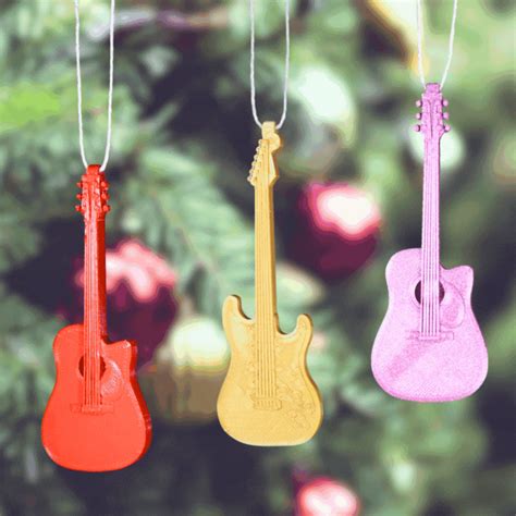 STL file Christmas bauble guitars for hanging 🎄・Model to download and 3D print・Cults
