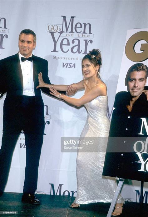 George Clooney and Salma Hayek at GQ Man of the Year awards, New ...