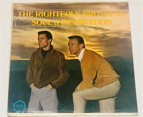 the righteous brothers soul & inspiration album cover with two men in white pants and brown jacket