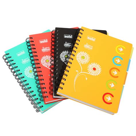 SOLO Premium 5 Subject Notebook - A5, 70 GSM, 300 pages, Single Ruled ...