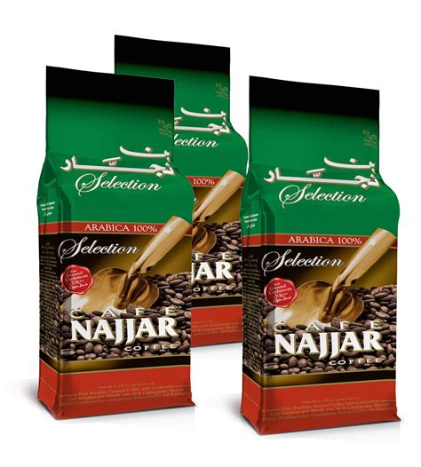 Buy Café Najjar, Turkish Coffee with Cardamom, 3 x 450 Gr , 100% Arabica Coffee Beans, Ground ...