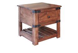 Rustic Living Room Furniture, Wood and Metal Coffee Table